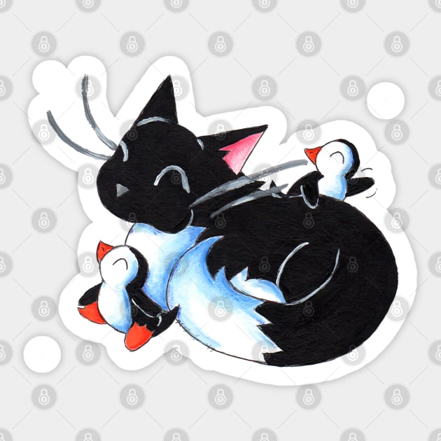 Tuxedo Trio Sticker by KristenOKeefeArt